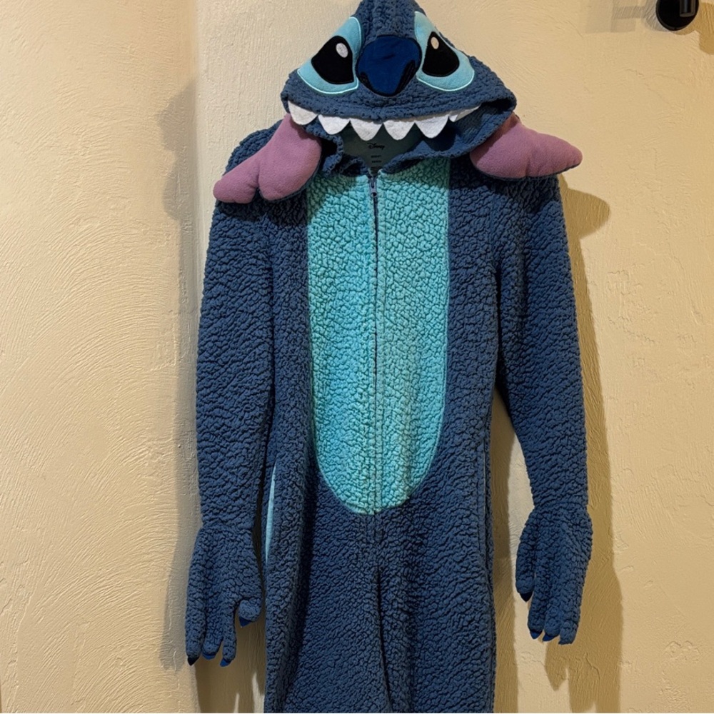 Disney Stitch One-Piece Pajama Polyester Fabric - Adult XS